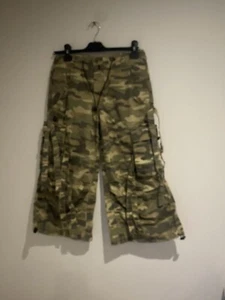 criminal damage Mens Drome 3/4 Camouflage Cargo Shorts Size Uk XS-L Rrp£85 New - Picture 1 of 16