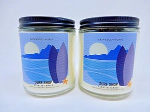 2 BATH & BODY WORKS SURF SHOP 1 VELA PERFUMADA MECHA 7 oz HECHA CON ACEITE ESENCIAL - Imagen 1 de 10