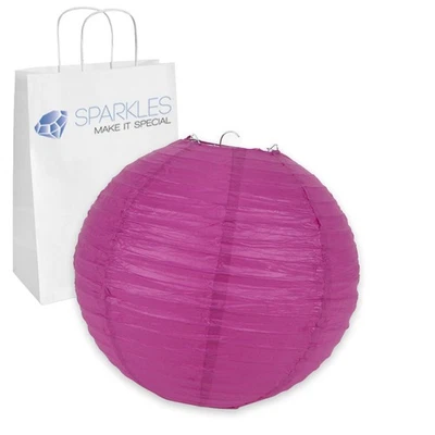 Linterna de papel china de 8 pulgadas 10 piezas - fucsia - boda fiesta evento jh Foto 1 de 4