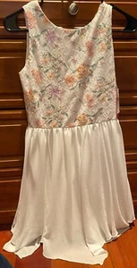 *NWT* BCX white dress with multicolor flowers girl's size 16 - Picture 1 of 3