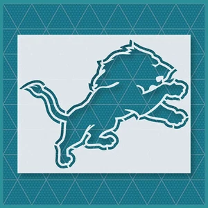Detroit Lions Stencil – Football Team, Sports Fan Art, Craft, Wall Decor Design - Picture 1 of 4