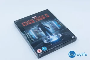 Iron Man 3 Zavvi Exclusive SteelBook Lenticular Edition Blu-ray 3D + Blu-ray - Picture 1 of 4