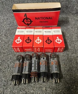 NOS Made in Germany 6CA7 EL34 5 piece sleeve NATIONAL - NEW OLD STOCK - Picture 1 of 2