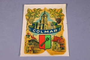 UH Ancien chromotransfert décalcomanie COLMAR vintage 50/60's Eglise Raisin - Picture 1 of 3