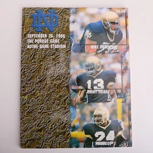 Notre Dame Purdue Football Game Program September 26 1998 - Picture 1 of 7