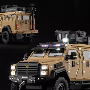 1/24 Alloy Sword-Toothed Tiger Police Armored Off-Road Vehicle Diecast Toy - Picture 1 of 30