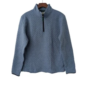 J. Crew Boys Diamond Quilted Half Zip Size XL (12-14) Heather Surf NWT BV669 - Picture 1 of 7