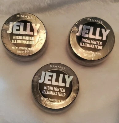Rimmel Jelly Highlighter 010 Poppin' Bottles/020 Candy Queen Lot of 3 New - Image 1 of 3