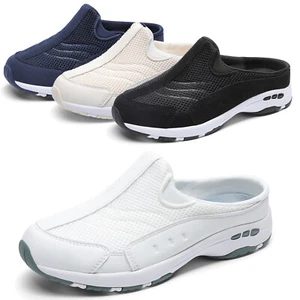 Women Mesh Breathable Comfort Shoes Backless Mule Shoes Sneakers Walking Shoes - Picture 1 of 26