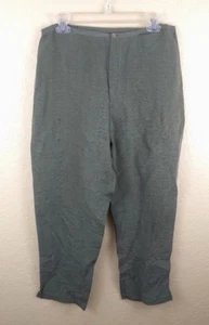 Vtg Chicos Womens Pants Size 2 Green Silk Linen Straight Large - Picture 1 of 5