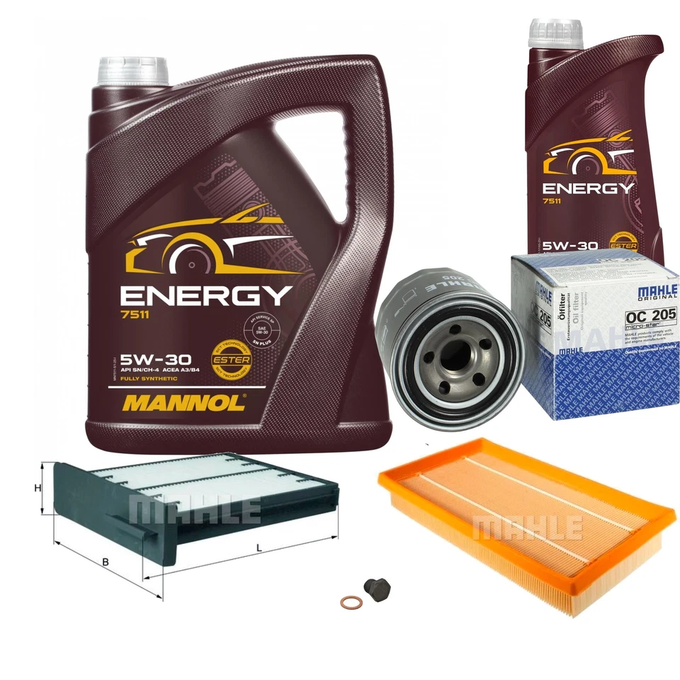 MAHLE Inspección Set 6L MANNOL 5W-30 Energy Para Mazda 626 V Station Wagon 2.0 - Imagen 1 de 4