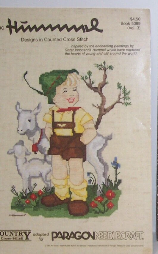 HUMMEL 10 Designs in Counted Cross Stitch Book 5089 Vol.3 ©1984 Shepherd Boy - Image 1 of 1