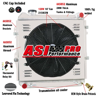 4 Row Radiator Shroud Fan Relay For 1988-95 Toyota Pickup 1989-95 4Runner 3.0L - Image 1 of 4