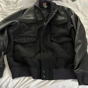 Nike Destroyer Leather/wool Jacket Mens XXL - Picture 1 of 7