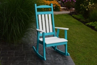 Balancines de porche de polietileno hechas por A&L Furniture Co. con detalles blancos - 13 colores Foto 1 de 4