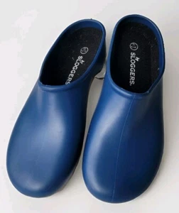 Sloggers Waterproof Slip-On Gardening Shoes Clogs Blue Women's Sz 10 Made in USA - Picture 1 of 9