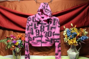 Rue 21 Girls Pink Black Hoodie Sweatshirt Size Small top jacket play coat Sale!* - Picture 1 of 6