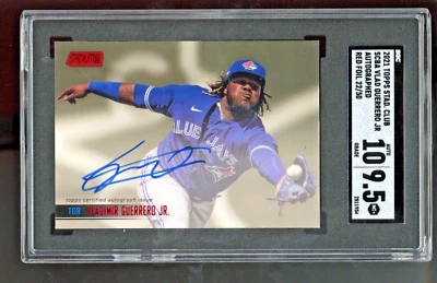 2021 Topps Stadium Club Vladimir Guerrero Jr Auto /50 Blue Jays #SCBA-VG SGC 9.5 - Image 1 of 2