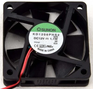 Ventilateur 12VDC SUNON - 60 x 60 x 15mm - 1,1W - Ref KD1206PHS2-GN - Afbeelding 1 van 3