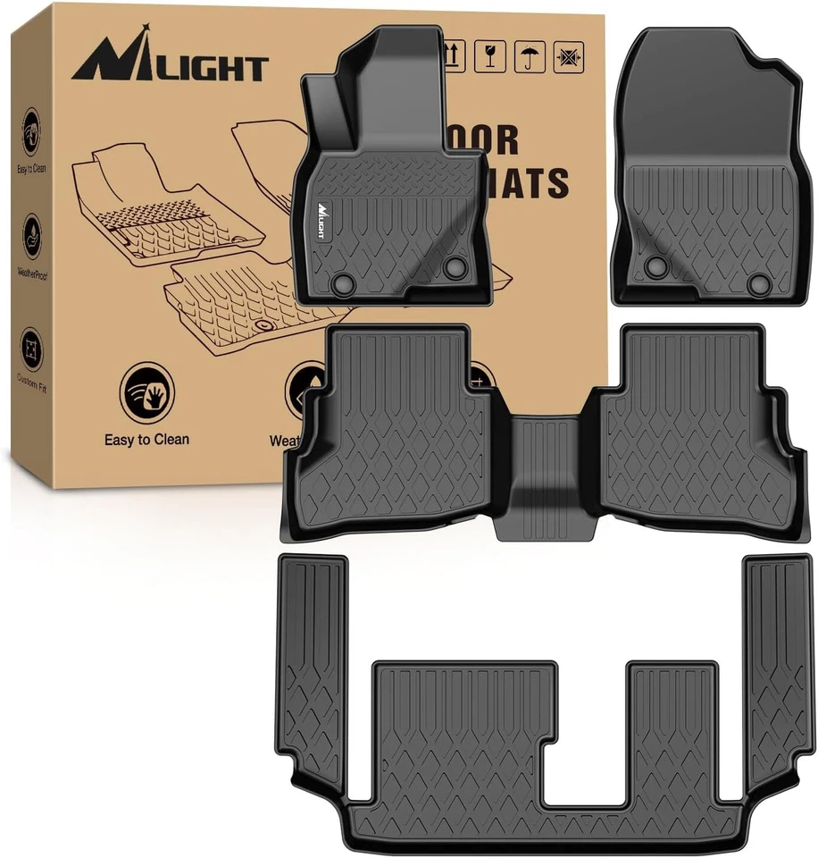 Nilight Floor Mats for Mazda CX-9 CX9 (7 Seat Only) 2016-2023 Floor Liners — 第 1/4 张图片