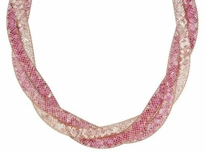 JTV Monika Friend Binche Encaje Retorcido Oro Rosa Collar con Cristales de Swarovski Foto 1 de 4