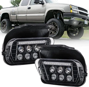 LED Fog Lights with DRL Compatible for Chevy Silverado 1500/2500HD/3500HD 2003 2 - Picture 1 of 8