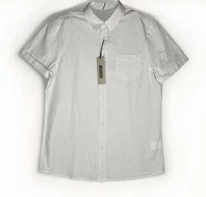 Maddox Men's Size M White Polka Dot Short Sleeve Button Up Shirt New With Tags. - Picture 1 of 10