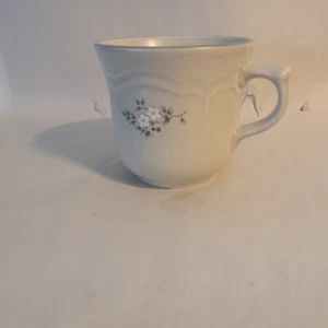 Cups Pfaltzgraff Silver Heirloom Gray Floral Pattern New (2C) - Picture 1 of 8