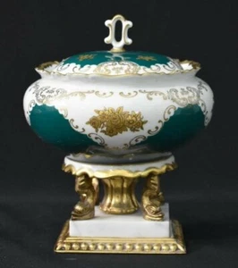 Reichenbach GDR Bone China Lidded Urn On Base - Foto 1 di 6