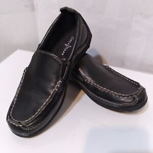 Cole Haan Finley Loafers Boys Size 2 Black Slip On Casual Moc Toe