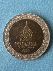 Vintage RARE 1990 Trump TAJ MAHAL Atlantic City NJ.$5 Metal Casino Chip. - Picture 1 of 2