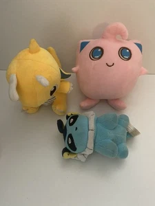 Pokemon Plush Soft Toy Bundle X3 Dragonite Jigglypuff Vaporeon - See Pictures - Picture 1 of 7