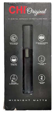 CHI Original 1" Digital Cerámica Plancha de Peluquería CA2354 Negra Nueva Foto 1 de 4