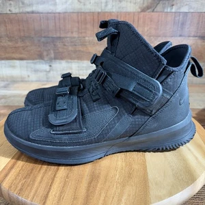 Nike Shoes Mens 10 Lebron Soldier 13 SFG Triple Blackout Basketball Sneakers - Picture 1 of 12