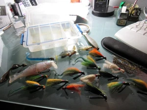 Vintage Bucktail Hair Jigs Angelköder in Plano Tackle Box - Bild 1 von 3