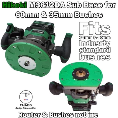Hikoki M3612DA Plunge Router Sub-Base for 60mm & 35mm Bushes - INC P&P - Image 1 of 4