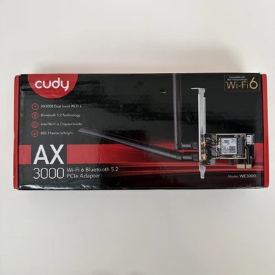 Cudy AX3000 Wireless WiFi 6 PCIe Adapter, Bluetooth 5.2 Model WE3000 - Image 1 of 4