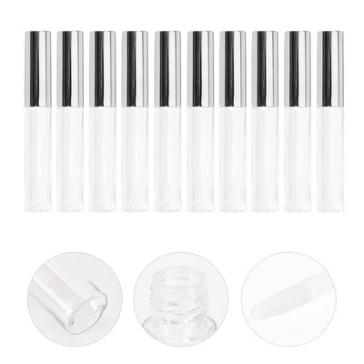10 Pcs 10 ml Plastic Lip Balm Tubes Circular Shape for Cosmetic Packaging - Image 1 of 4