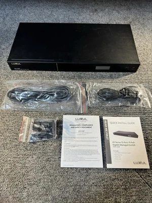 Luxul (AMS-1208P) 12 Ports 8 PoE+ Gigabit Managed Switch - Image 1 of 4