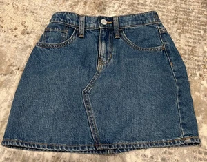 Old Navy Youth Girls Size Blue Jean Denim Skirt With Adjustable Elastic Waist - Picture 1 of 8