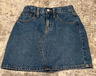 Old Navy Youth Girls Size  Blue Jean Denim Skirt With Adjustable Elastic Waist - Image 1 of 4