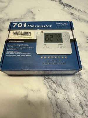 PRO1  T701 Single Stage Digital Non-Programmable Thermostat  (1H/1C) NEW - Image 1 of 3