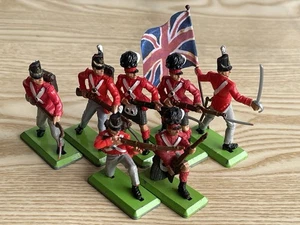 Vintage 70er Jahre, Britains Deetail Napoleonic Waterloo, British Infantry, 1/32. - Bild 1 von 18