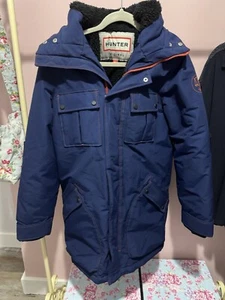 Hunter 1856 Blue Winter Waterproof Coat Read Description Uk XS - Picture 1 of 8
