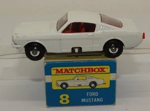 my991, Alter Matchbox Lesney 8 E Ford Mustang 65er BOX OVP TOP - Bild 1 von 16