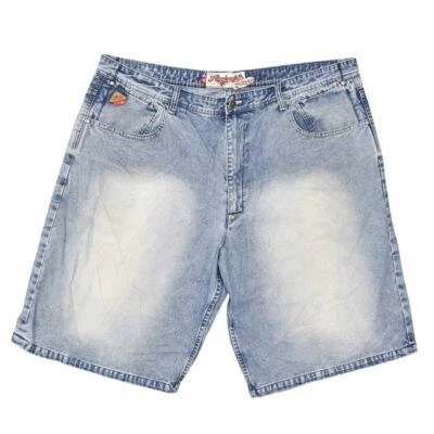 Akademiks Blue Bermuda Shorts Cotton Big & Tall Size 46 Baggy Zip Solid Y2K - Image 1 of 4