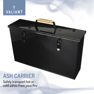 Valiant Fireside Ash Box and Carrier - High Gloss Black PRE LOVED CONDITION - Picture 1 of 15