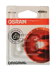 2 x OSRAM T5 Lámpara de base de vidrio 12V 1,2W W2x4,6d Lámpara de iluminación de pantalla - Imagen 1 de 3