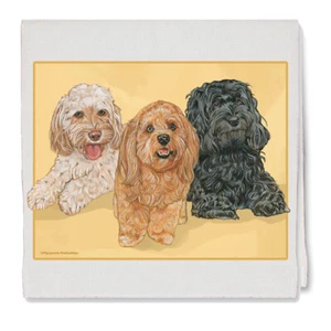 Toalla de cocina de algodón decorativa Cockapoo Trio, regalo para mascotas - Imagen 1 de 1