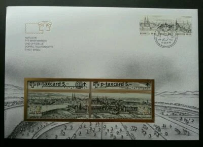 [SJ] Switzerland Townscape Of Basel 17th Century 1995 City FDC (phonecard cover) - Image 1 of 4